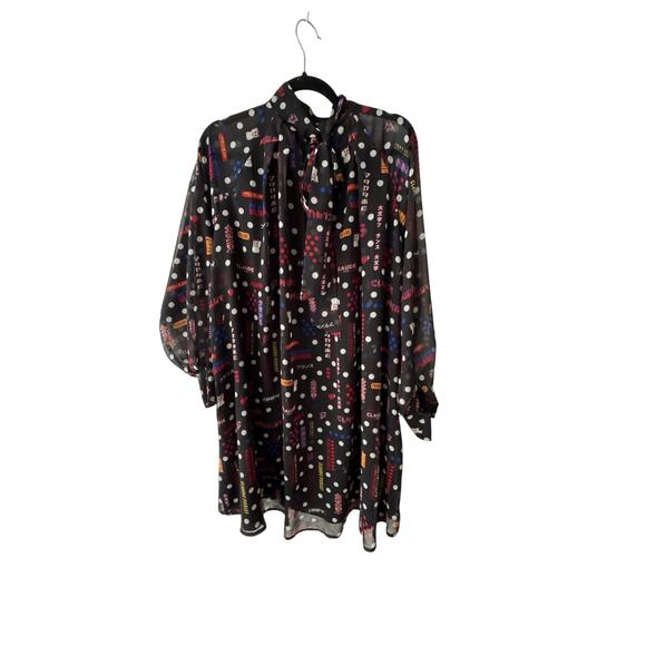 Claudie Pierlot Reisis Printed Sheer Dress Size 40 - Picture 8 of 13